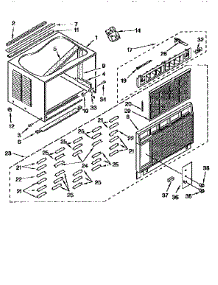 Cabinet parts for Kenmore Air Conditioner 106.9751831 (1069751831, 106 9751831) from AppliancePartsPros.com