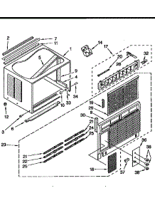 Cabinet parts for Kenmore Air Conditioner 106.9751852 (1069751852, 106 9751852) from AppliancePartsPros.com