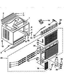 Cabinet parts for Kenmore Air Conditioner 106.9752570 (1069752570, 106 9752570) from AppliancePartsPros.com