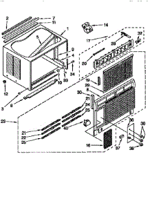 Cabinet parts for Kenmore Air Conditioner 106.9752571 (1069752571, 106 9752571) from AppliancePartsPros.com