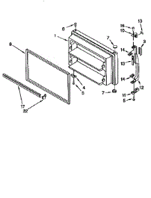 Freezer Door parts for Kenmore Refrigerator 106.9758214 (1069758214, 106 9758214) from AppliancePartsPros.com