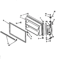Freezer Door parts for Kenmore Refrigerator 106.9758613 (1069758613, 106 9758613) from AppliancePartsPros.com