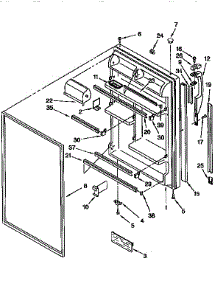 Refrigerator Door parts for Kenmore Refrigerator 106.9758613 (1069758613, 106 9758613) from AppliancePartsPros.com