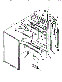 Refrigerator Door parts for Kenmore Refrigerator 106.9758622 (1069758622, 106 9758622) from AppliancePartsPros.com