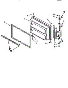 Freezer Door parts for Kenmore Refrigerator 106.9758624 (1069758624, 106 9758624) from AppliancePartsPros.com
