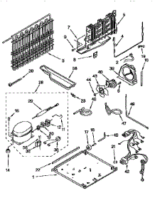 Unit parts for Kenmore Refrigerator 106.9758624 (1069758624, 106 9758624) from AppliancePartsPros.com