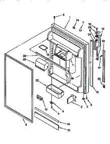 Refrigerator Door parts for Kenmore Refrigerator 106.9759713 (1069759713, 106 9759713) from AppliancePartsPros.com