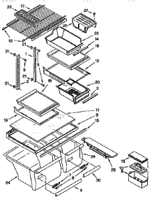 Shelf parts for Kenmore Refrigerator 106.9759714 (1069759714, 106 9759714) from AppliancePartsPros.com