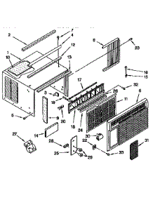 Cabinet parts for Kenmore Air Conditioner 106.9760670 (1069760670, 106 9760670) from AppliancePartsPros.com