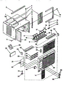Cabinet parts for Kenmore Air Conditioner 106.9761090 (1069761090, 106 9761090) from AppliancePartsPros.com