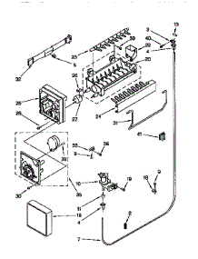 Icemaker parts for Kenmore Refrigerator 106.9771681 (1069771681, 106 9771681) from AppliancePartsPros.com