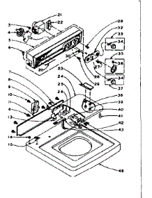 Top And Console Assembly parts for Kenmore Washer 110.5905550 (1105905550, 110 5905550) from AppliancePartsPros.com
