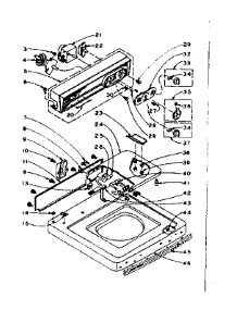 Top And Console Assembly parts for Kenmore Washer 110.5905600 (1105905600, 110 5905600) from AppliancePartsPros.com
