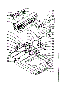 Top And Console Assembly parts for Kenmore Washer 110.5905602 (1105905602, 110 5905602) from AppliancePartsPros.com