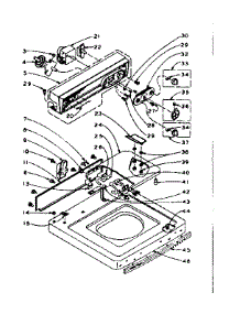 Top And Console Assembly parts for Kenmore Washer 110.5905610 (1105905610, 110 5905610) from AppliancePartsPros.com