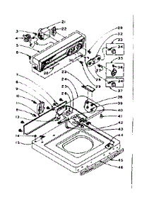 Top And Console Assembly parts for Kenmore Washer 110.5905651 (1105905651, 110 5905651) from AppliancePartsPros.com