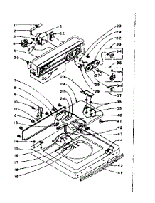Top And Console Assembly parts for Kenmore Washer 110.5905711 (1105905711, 110 5905711) from AppliancePartsPros.com