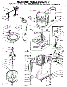 Machine Sub-Assembly parts for Kenmore Washer 110.5905952 (1105905952, 110 5905952) from AppliancePartsPros.com