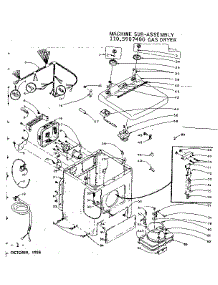 Machine Sub-Assembly parts for Kenmore Dryer 110.5907400 (1105907400, 110 5907400) from AppliancePartsPros.com