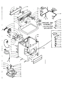 Machine Sub-Assembly parts for Kenmore Dryer 110.5907500 (1105907500, 110 5907500) from AppliancePartsPros.com