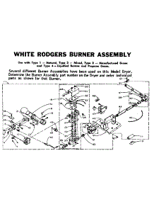 White Rodgers Burner Assembly parts for Kenmore Dryer 110.5907501 (1105907501, 110 5907501) from AppliancePartsPros.com