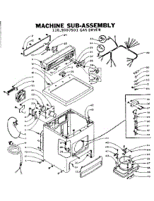 Machine Sub-Assembly parts for Kenmore Dryer 110.5907501 (1105907501, 110 5907501) from AppliancePartsPros.com