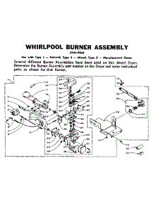 Whirlpool Burner Assembly (Dole Pilot) parts for Kenmore Dryer 110.5907600 (1105907600, 110 5907600) from AppliancePartsPros.com
