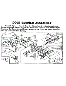 Dole Burner Assembly parts for Kenmore Dryer 110.5907721 (1105907721, 110 5907721) from AppliancePartsPros.com