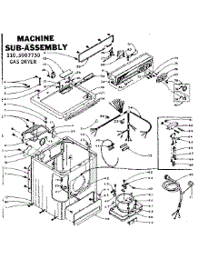 Machine Sub-Assembly parts for Kenmore Dryer 110.5907730 (1105907730, 110 5907730) from AppliancePartsPros.com