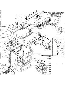 Machine Sub-Assembly parts for Kenmore Dryer 110.5908600 (1105908600, 110 5908600) from AppliancePartsPros.com