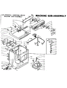 Machine Sub-Assembly parts for Kenmore Dryer 110.5908711 (1105908711, 110 5908711) from AppliancePartsPros.com