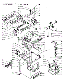Machine Sub-Assembly parts for Kenmore Dryer 110.5908801 (1105908801, 110 5908801) from AppliancePartsPros.com