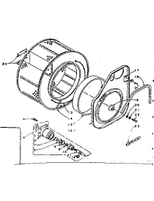 Cylinder And Hub parts for Kenmore Washer Dryer Combo 110.5909500 (1105909500, 110 5909500) from AppliancePartsPros.com