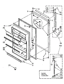 Refrigerator Door Parts parts for Kenmore Refrigerator 106.8770660 (1068770660, 106 8770660) from AppliancePartsPros.com