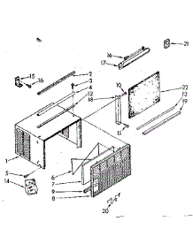 Cabinet Parts parts for Kenmore Air Conditioner 106.8770810 (1068770810, 106 8770810) from AppliancePartsPros.com