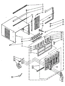 Cabinet Parts parts for Kenmore Air Conditioner 106.8771080 (1068771080, 106 8771080) from AppliancePartsPros.com