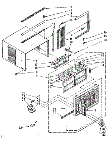 Cabinet Parts parts for Kenmore Air Conditioner 106.8771280 (1068771280, 106 8771280) from AppliancePartsPros.com