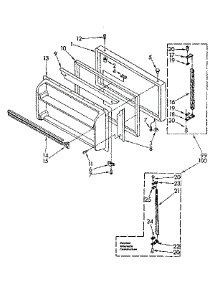 Freezer Door Parts parts for Kenmore Refrigerator 106.8772611 (1068772611, 106 8772611) from AppliancePartsPros.com