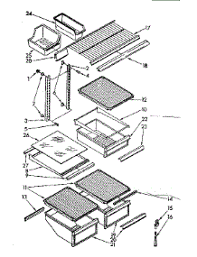 Shelf Parts parts for Kenmore Refrigerator 106.8772611 (1068772611, 106 8772611) from AppliancePartsPros.com