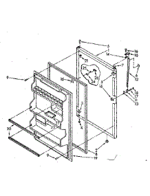 Refrigerator Door Parts parts for Kenmore Refrigerator 106.8776302 (1068776302, 106 8776302) from AppliancePartsPros.com