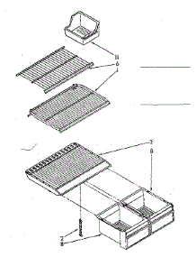 Shelf Parts parts for Kenmore Refrigerator 106.8776302 (1068776302, 106 8776302) from AppliancePartsPros.com
