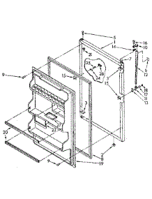 Refrigerator Door Parts parts for Kenmore Refrigerator 106.8776313 (1068776313, 106 8776313) from AppliancePartsPros.com