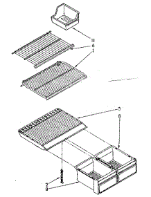 Shelf Parts parts for Kenmore Refrigerator 106.8776313 (1068776313, 106 8776313) from AppliancePartsPros.com