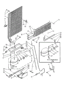 Unit Parts parts for Kenmore Refrigerator 106.8776390 (1068776390, 106 8776390) from AppliancePartsPros.com