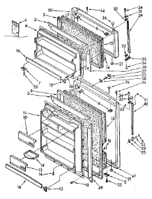 Door Parts parts for Kenmore Refrigerator 106.8778760 (1068778760, 106 8778760) from AppliancePartsPros.com