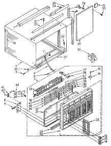 Cabinet parts for Kenmore Air Conditioner 106.8781270 (1068781270, 106 8781270) from AppliancePartsPros.com