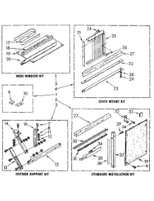 Installation parts for Kenmore Air Conditioner 106.8781270 (1068781270, 106 8781270) from AppliancePartsPros.com