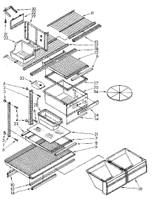 Shelf parts for Kenmore Refrigerator 106.8782910 (1068782910, 106 8782910) from AppliancePartsPros.com