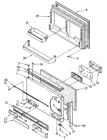 Freezer Door parts for Kenmore Refrigerator 106.8782910 (1068782910, 106 8782910) from AppliancePartsPros.com