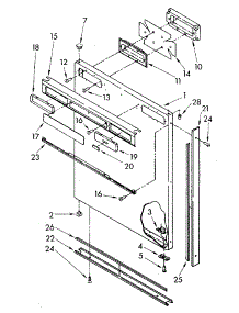 Refrigerator Exterior Door Panel parts for Kenmore Refrigerator 106.8782910 (1068782910, 106 8782910) from AppliancePartsPros.com